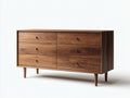 Kommode mit Schubladen Holz 180 x 45 x 75 cm - Dunkelbraun - Moderne Kommode mit 6 Schubladen für Wohnzimmer