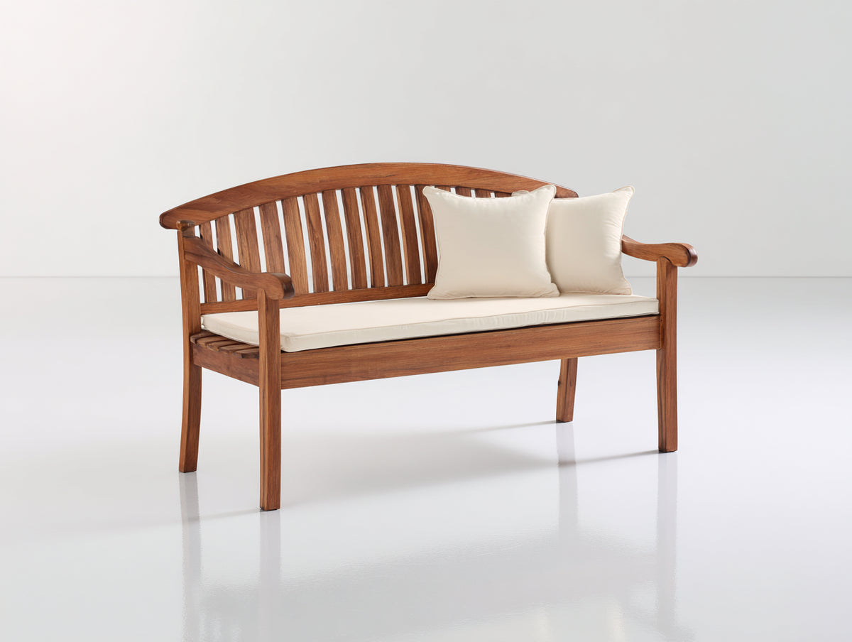 Gartenbank Holz 160x60x90 cm - Braun - Sitzbank für Garten Terrasse und Außenbereich